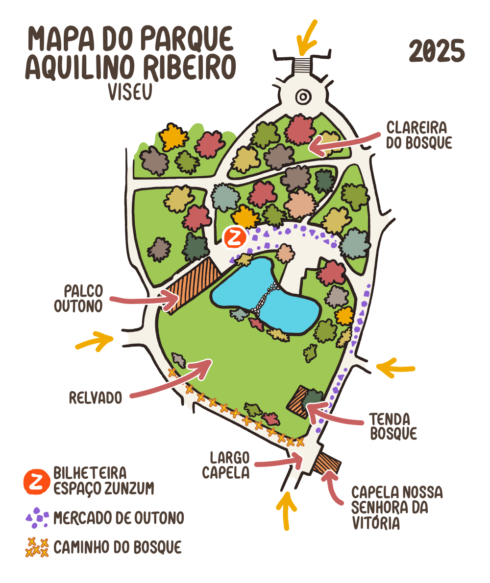 Mapa do Parque Aquilino Ribeiro, Viseu